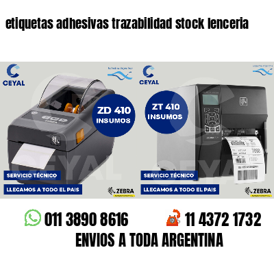 etiquetas adhesivas trazabilidad stock lenceria