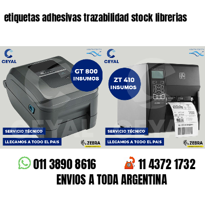 etiquetas adhesivas trazabilidad stock librerias