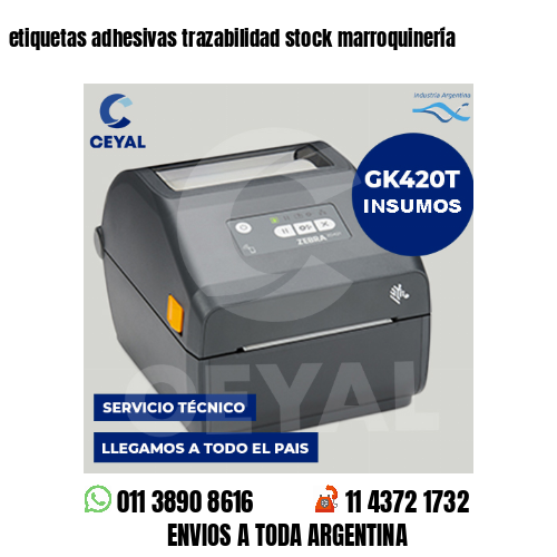 etiquetas adhesivas trazabilidad stock marroquinería