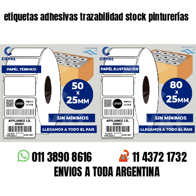 etiquetas adhesivas trazabilidad stock pinturerías
