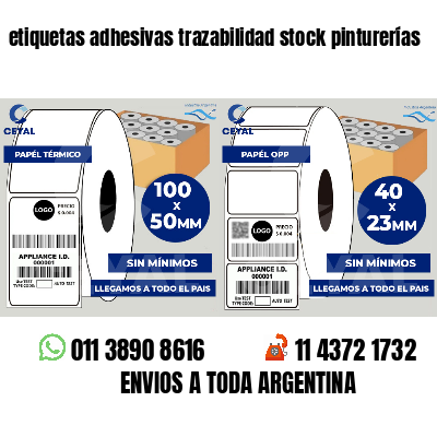 etiquetas adhesivas trazabilidad stock pinturerías