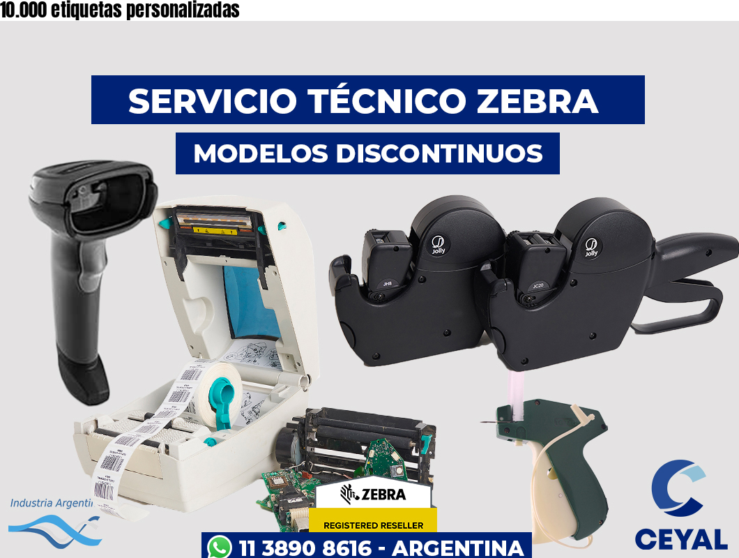 10.000 etiquetas personalizadas