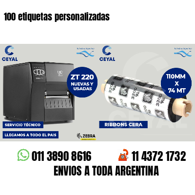 100 etiquetas personalizadas