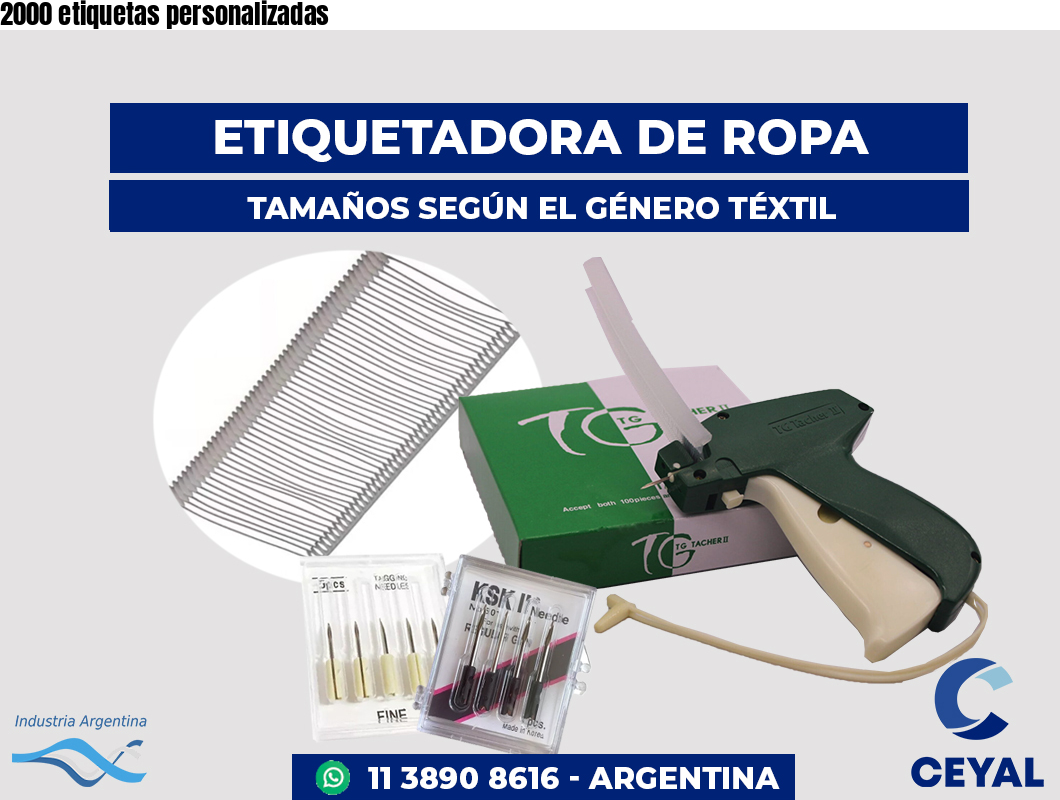 2000 etiquetas personalizadas