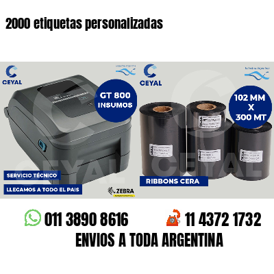 2000 etiquetas personalizadas