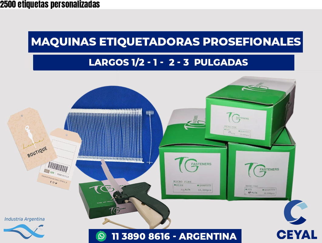 2500 etiquetas personalizadas
