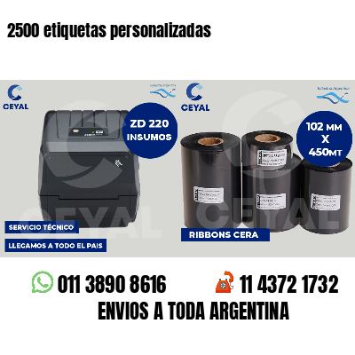 2500 etiquetas personalizadas