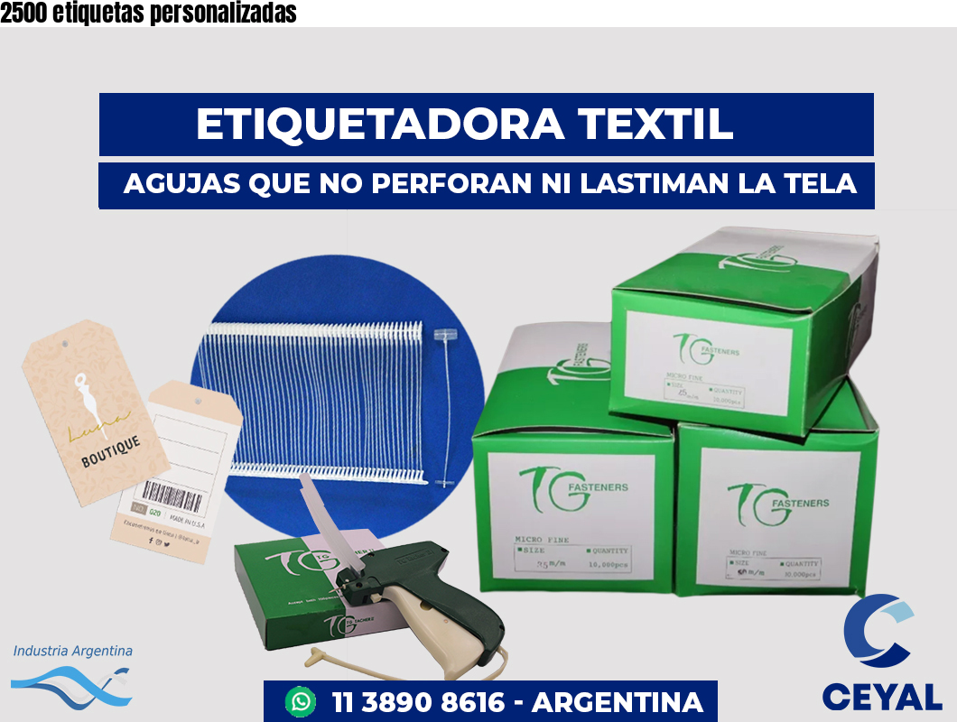 2500 etiquetas personalizadas