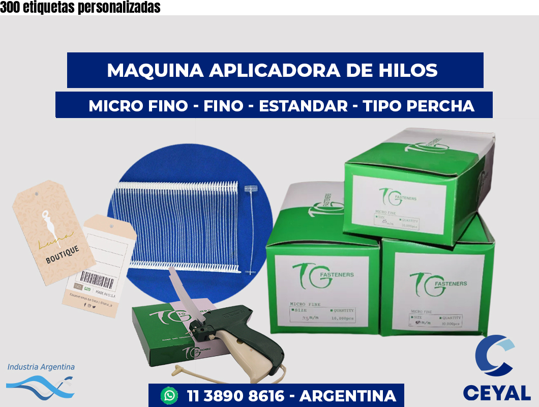 300 etiquetas personalizadas