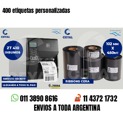 400 etiquetas personalizadas