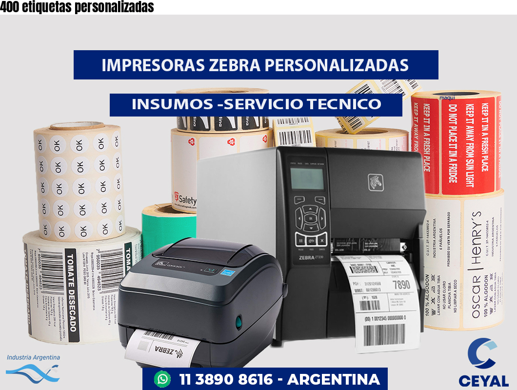 400 etiquetas personalizadas