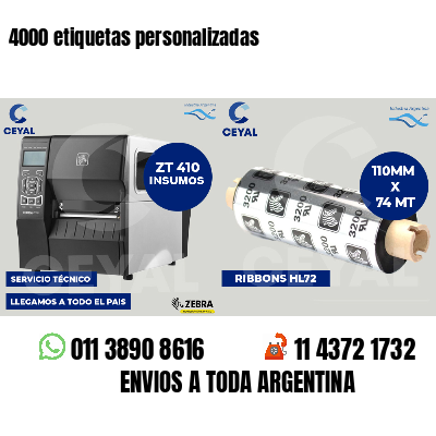 4000 etiquetas personalizadas