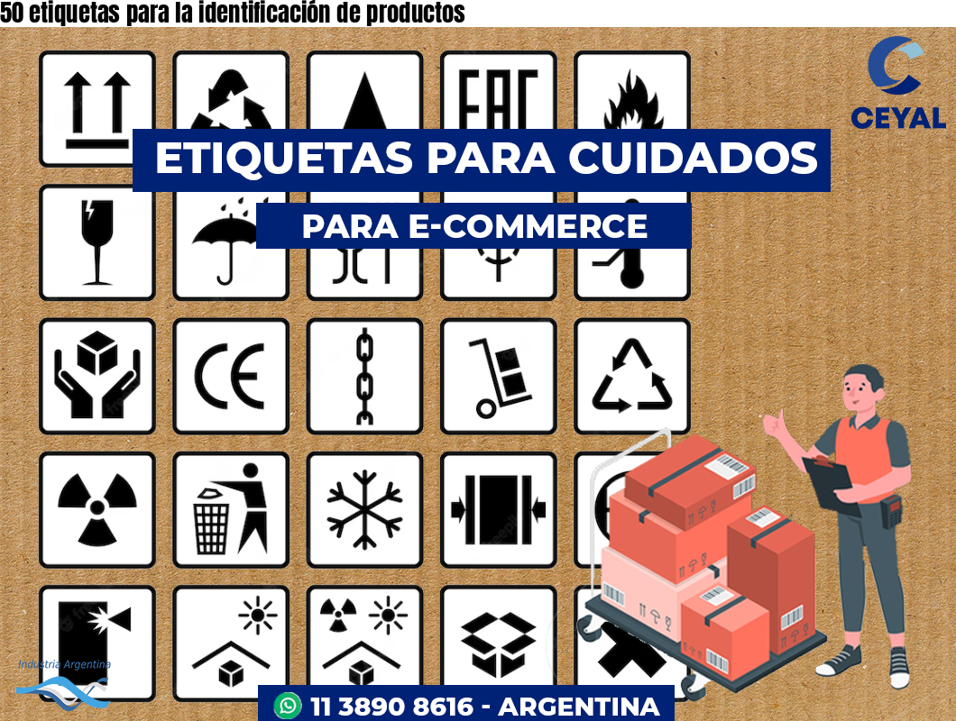 50 etiquetas para la identificación de productos