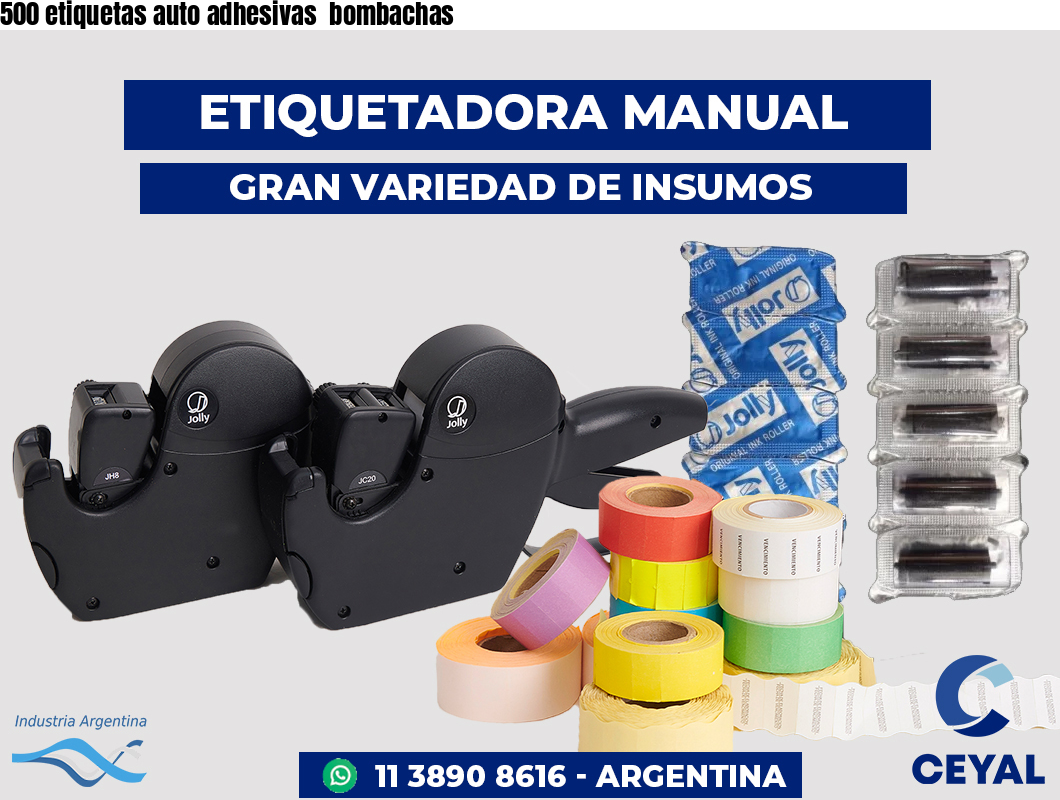 500 etiquetas auto adhesivas  bombachas