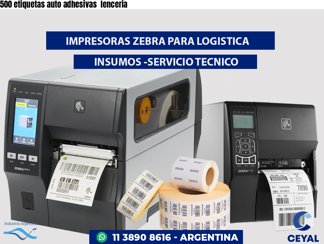 500 etiquetas auto adhesivas  lenceria