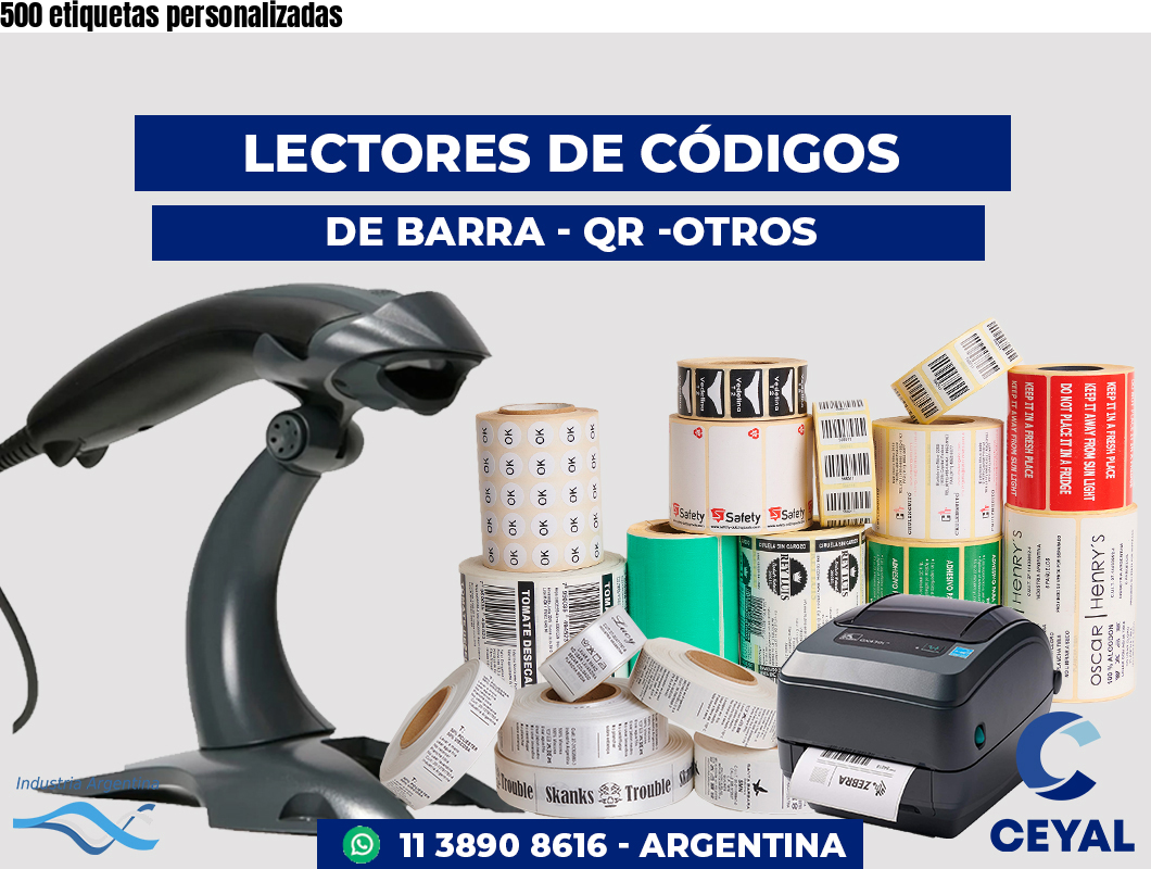 500 etiquetas personalizadas