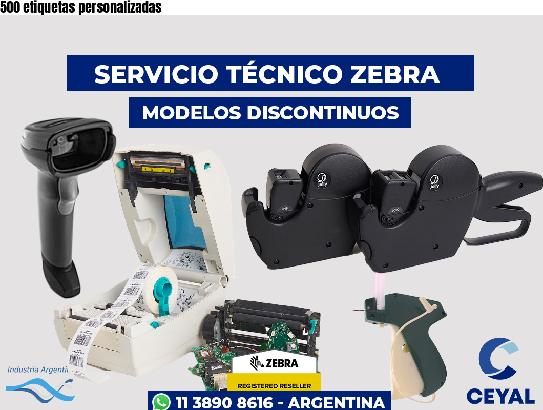 500 etiquetas personalizadas