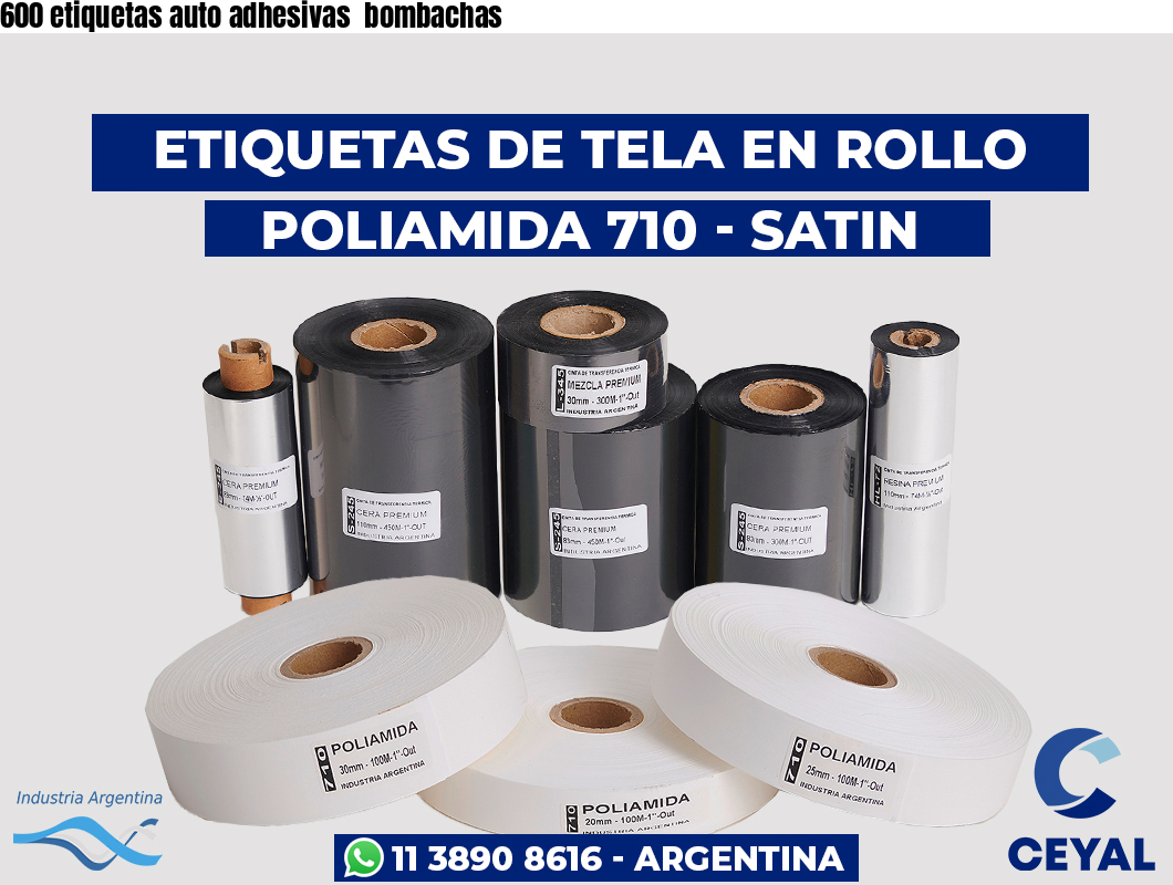 600 etiquetas auto adhesivas  bombachas