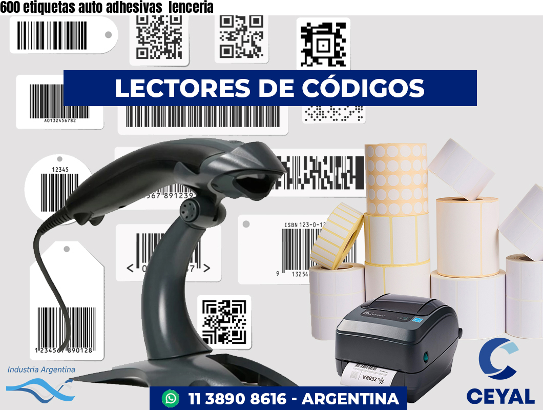 600 etiquetas auto adhesivas  lenceria
