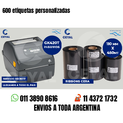 600 etiquetas personalizadas