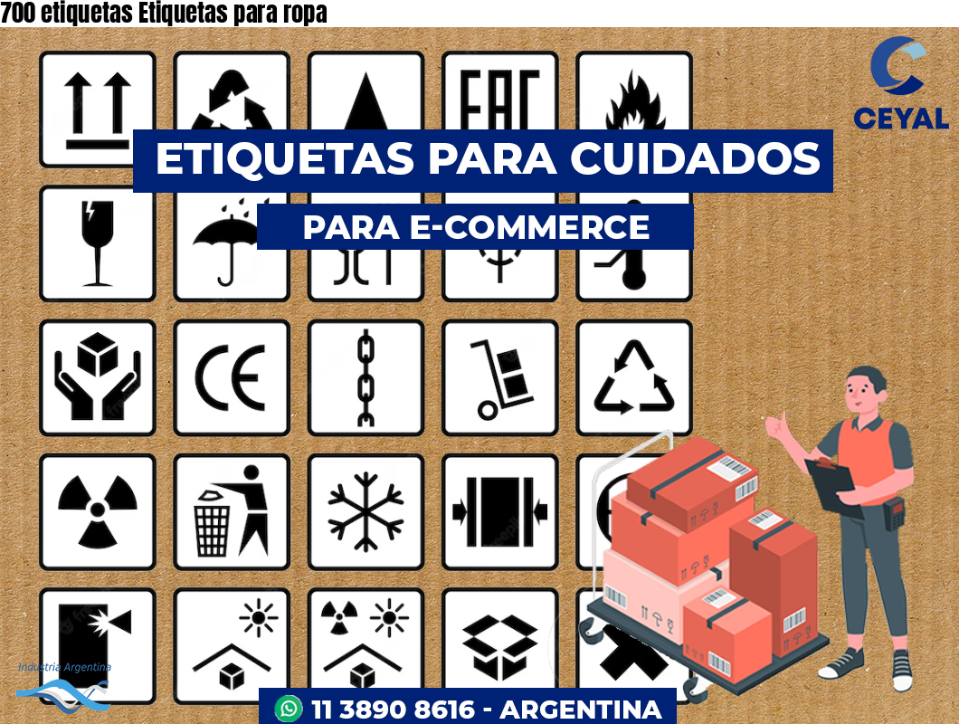 700 etiquetas Etiquetas para ropa