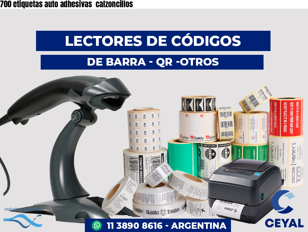 700 etiquetas auto adhesivas calzoncillos
