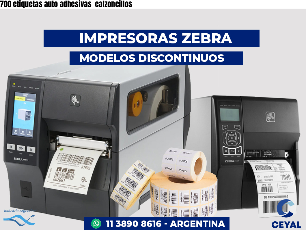 700 etiquetas auto adhesivas calzoncillos