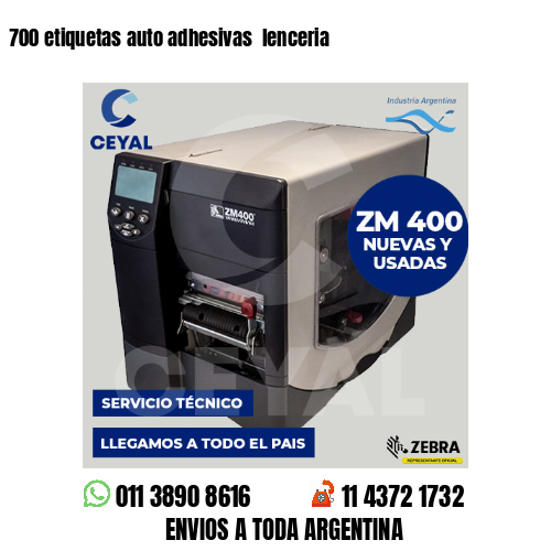 700 etiquetas auto adhesivas  lenceria