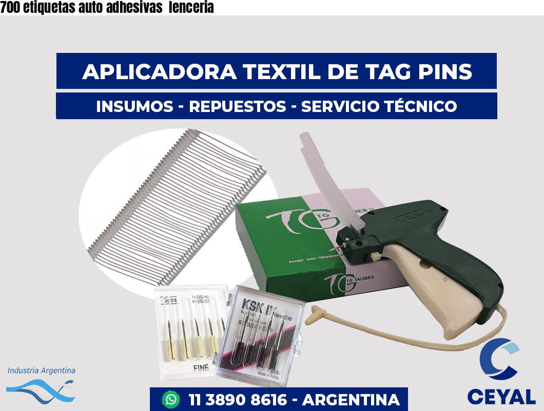 700 etiquetas auto adhesivas lenceria