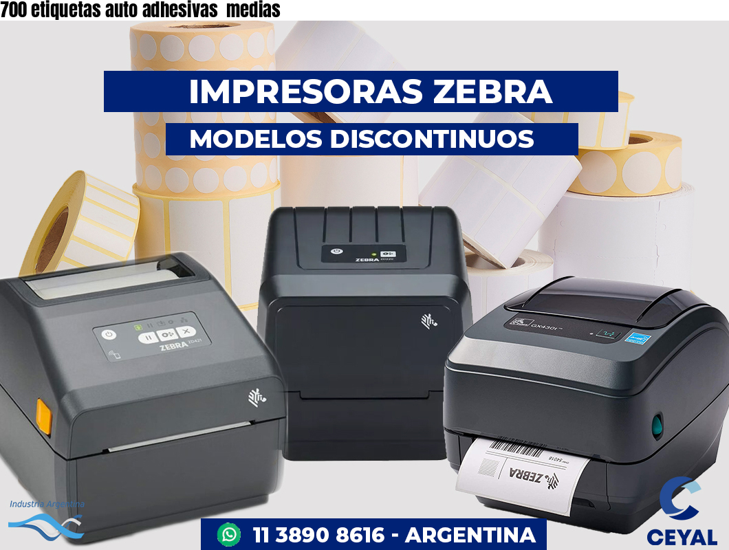 700 etiquetas auto adhesivas  medias
