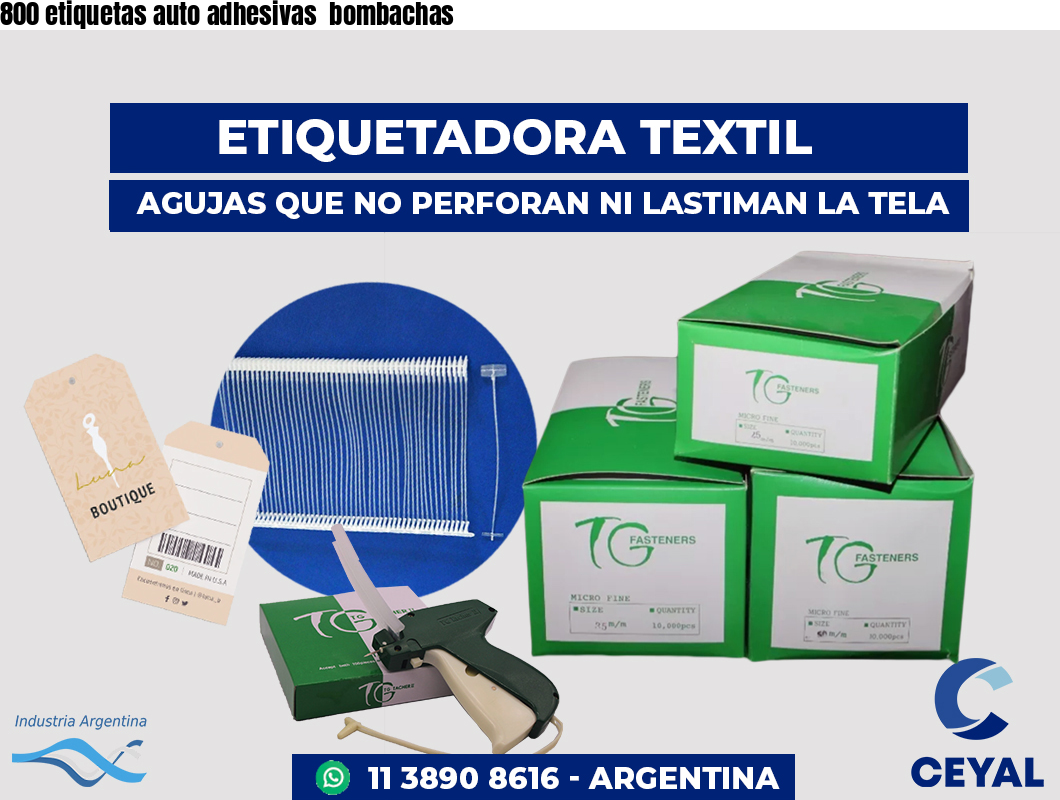 800 etiquetas auto adhesivas  bombachas