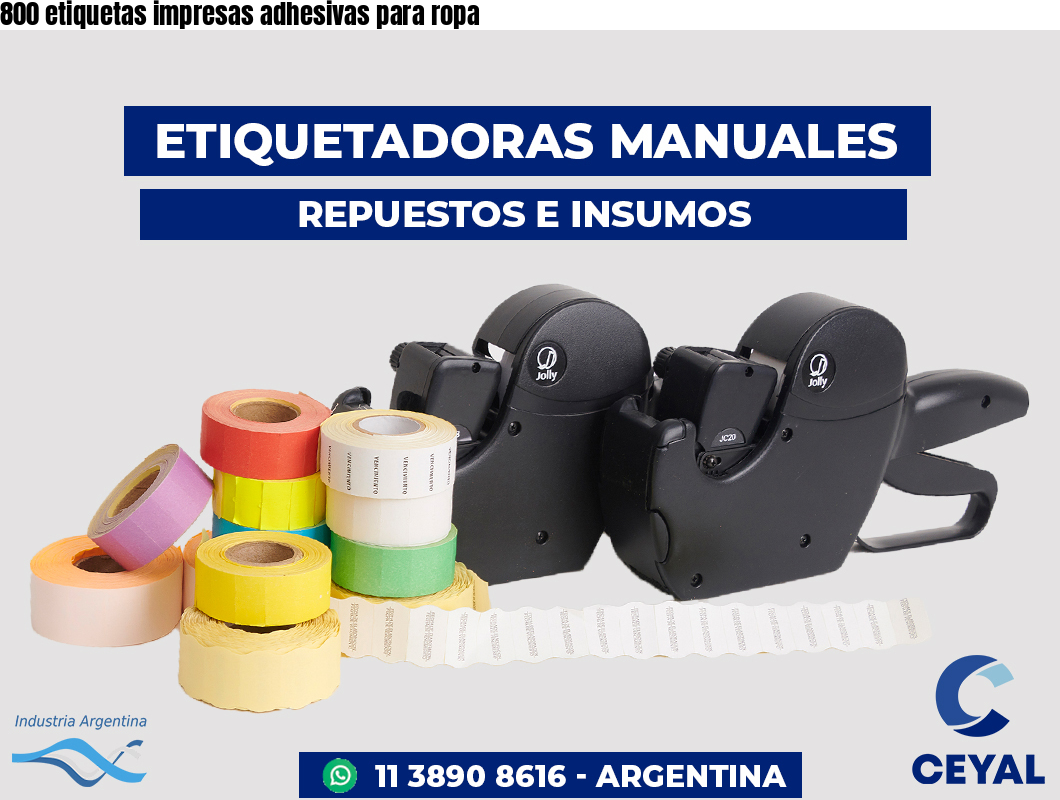 800 etiquetas impresas adhesivas para ropa