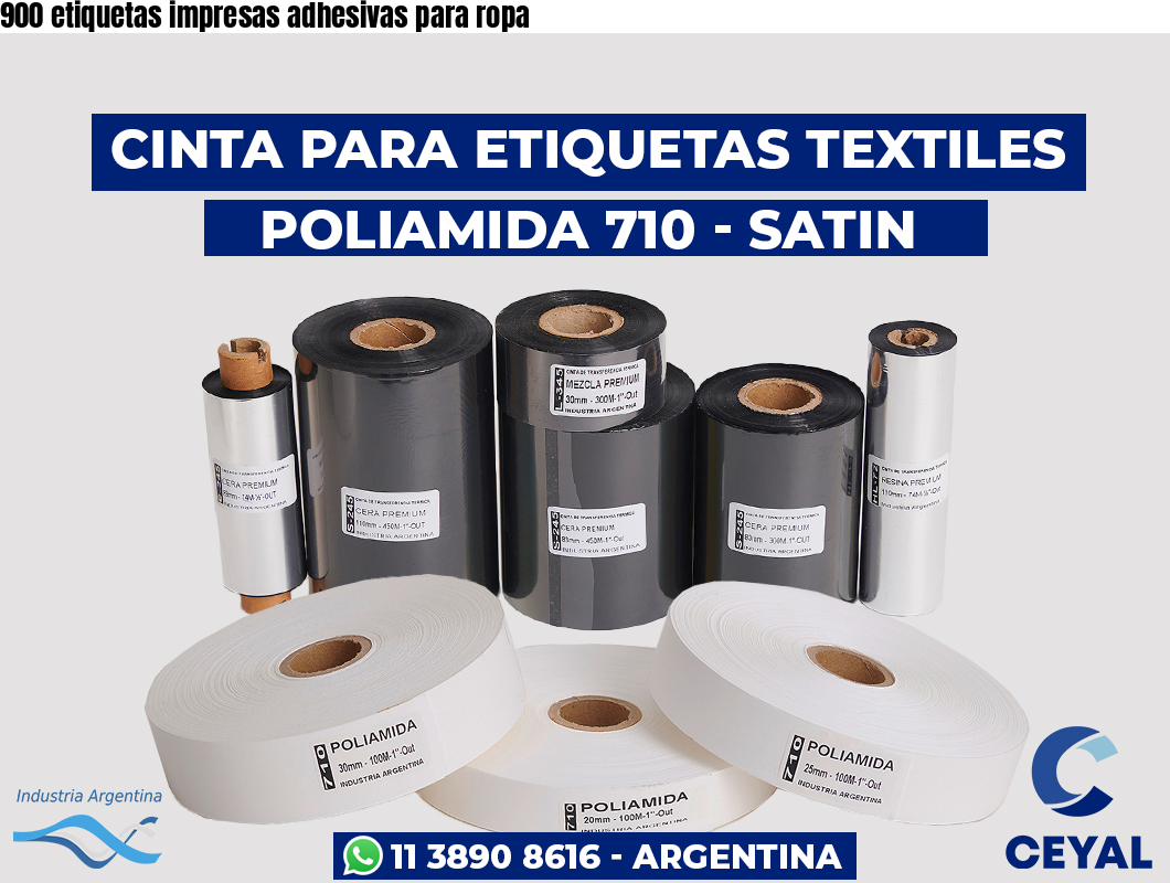 900 etiquetas impresas adhesivas para ropa