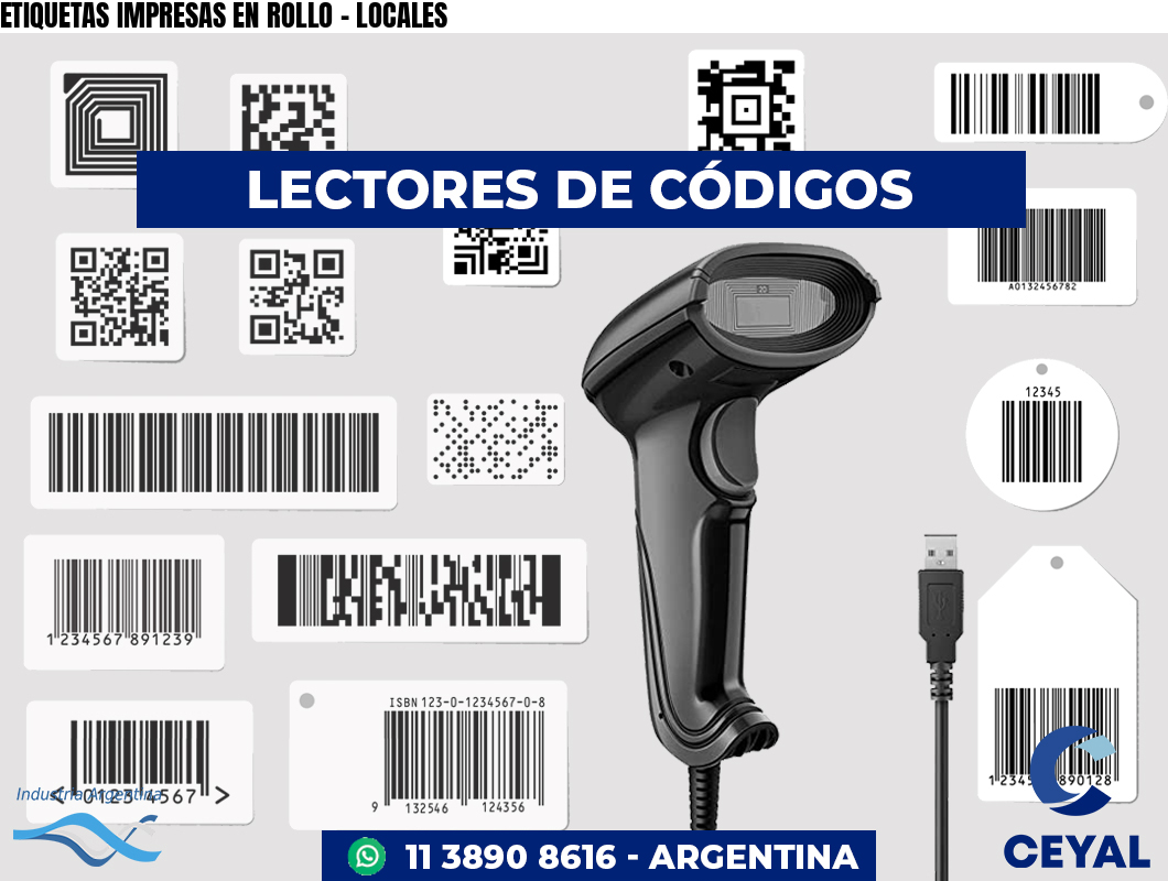 ETIQUETAS IMPRESAS EN ROLLO - LOCALES