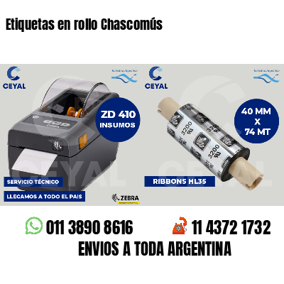 Etiquetas en rollo Chascomús