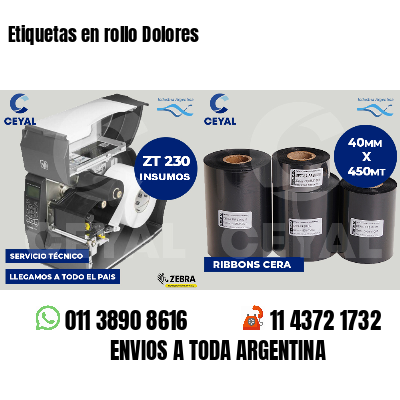 Etiquetas en rollo Dolores