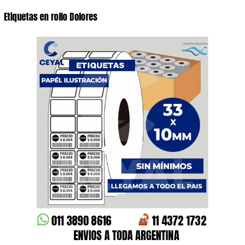 Etiquetas en rollo Dolores