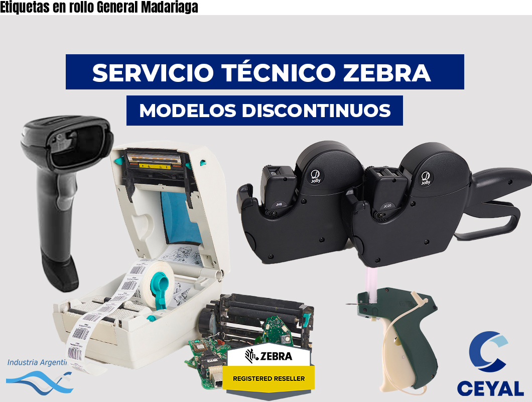 Etiquetas en rollo General Madariaga