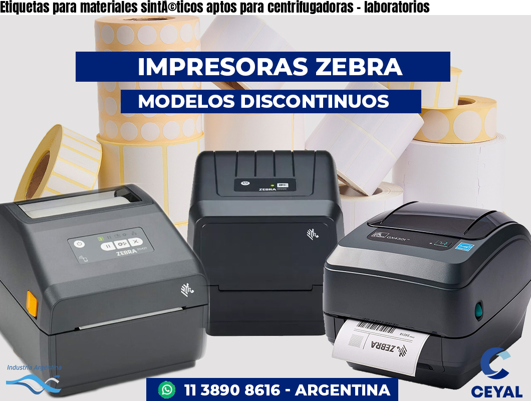 Etiquetas para materiales sintÃ©ticos aptos para centrifugadoras - laboratorios