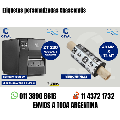Etiquetas personalizadas Chascomús