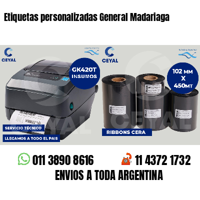 Etiquetas personalizadas General Madariaga