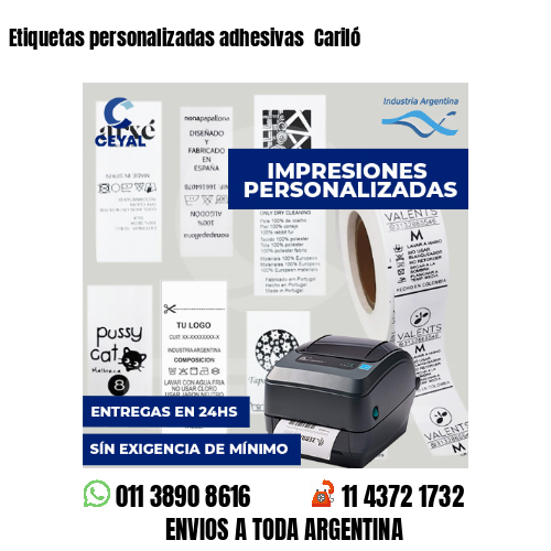Etiquetas personalizadas adhesivas  Cariló