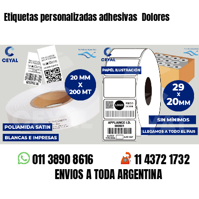 Etiquetas personalizadas adhesivas  Dolores