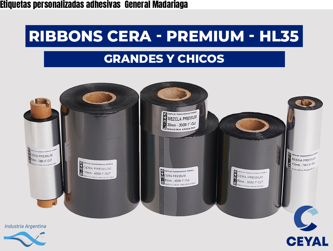 Etiquetas personalizadas adhesivas  General Madariaga