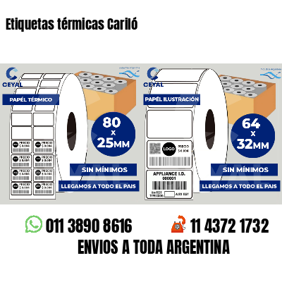 Etiquetas térmicas Cariló