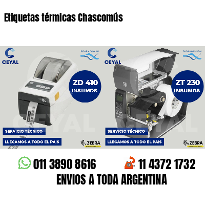 Etiquetas térmicas Chascomús