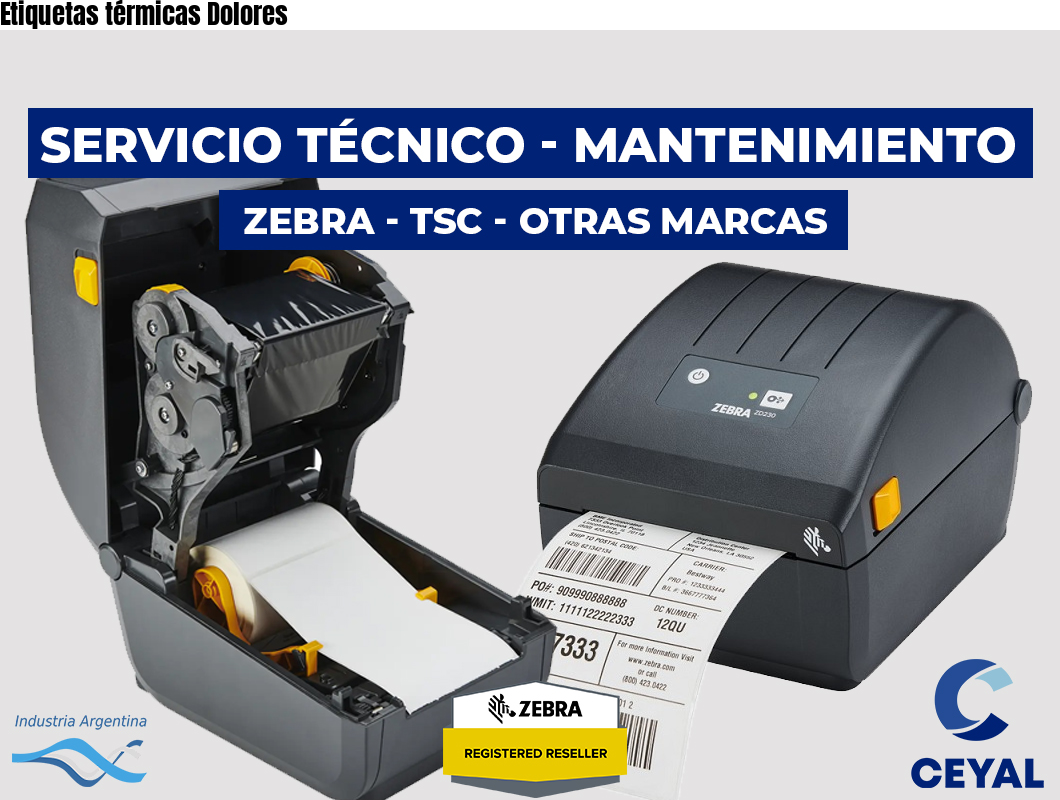 Etiquetas térmicas Dolores