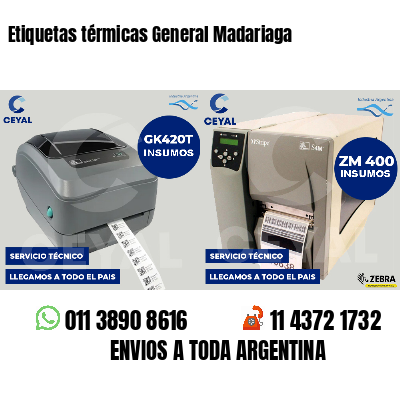 Etiquetas térmicas General Madariaga