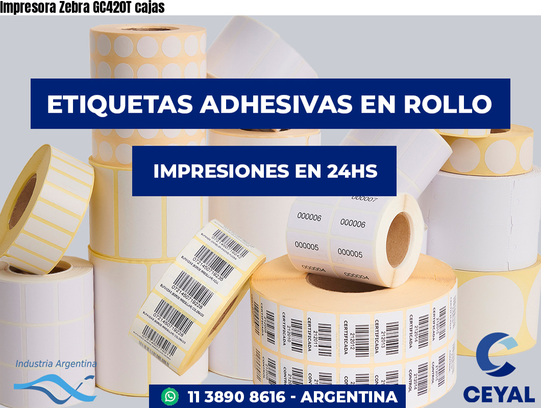 Impresora Zebra GC420T cajas