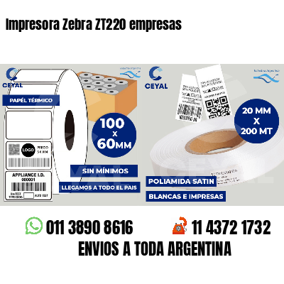 Impresora Zebra ZT220 empresas